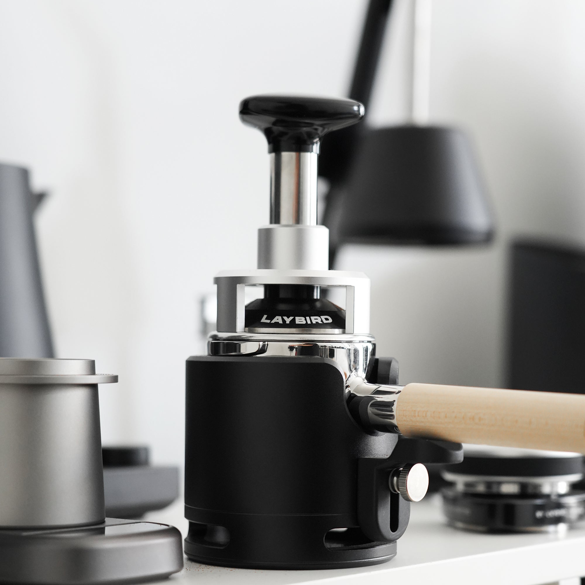 LAYBIRD Tri Series Puck Prep Bundle: 25lb Pressure Tamper + Gravity Distributor