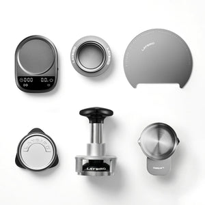 LAYBIRD Ultimate Espresso Bundle with MagAttach Coffee Scale, TriSpin Distributor, and TriPress Tamper