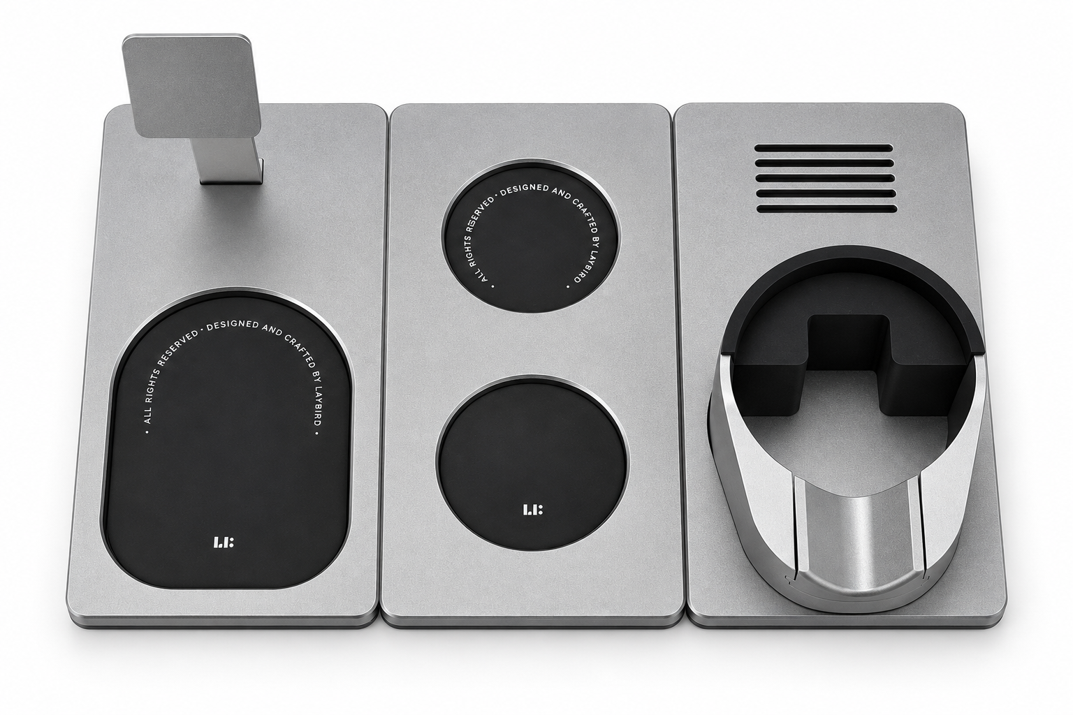 MagHub three-module station with scale dock, tool base and tamping support; coffee tools not included