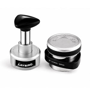 TriPress Pressure Tamper and TriSpin Coffee Distributor for espresso puck prep