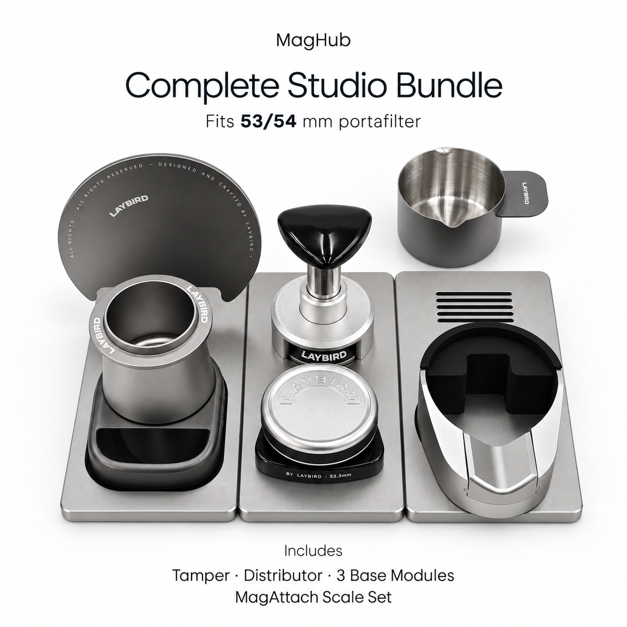 53/54mm · Complete Studio shown with its basket size label
