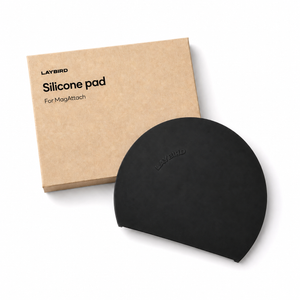 LAYBIRD Silicone Pad for MagAttach shown beside its retail packaging