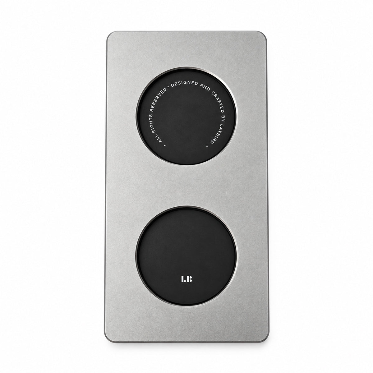 MagHub Tamper and Distributor Base with two circular tool recesses on a white background.