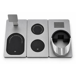MagHub 3-Module Station Set with scale dock, tamper-distributor base and tamping station, without tools.